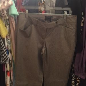 Brown and White Striped Pants